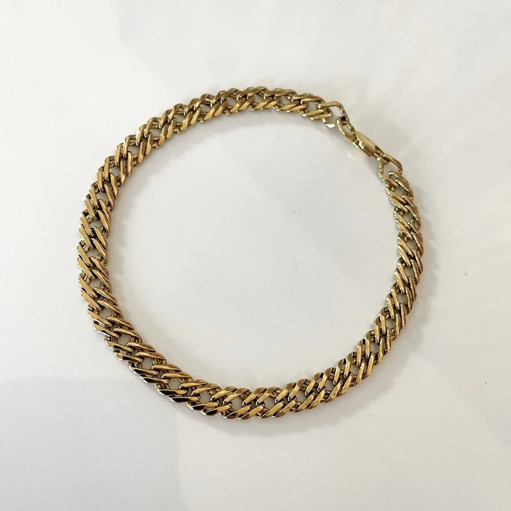 Elegant Gold metal Chain Bracelet men’s 9in